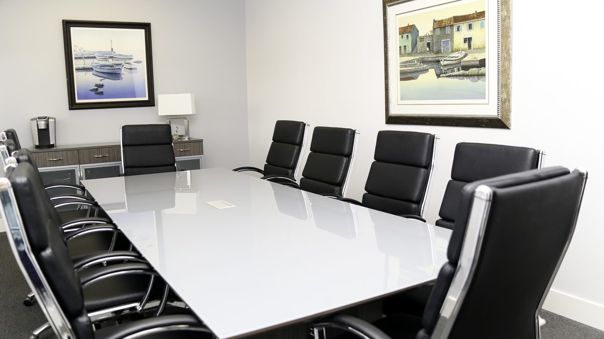 The conference room at the firm’s Scottsdale office