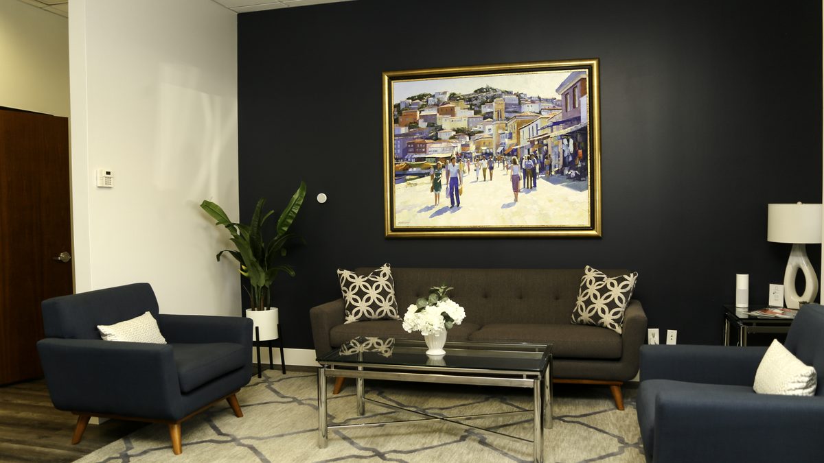 The reception lounge at the firm’s Scottsdale office