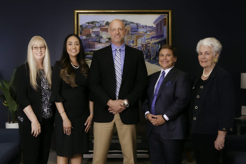 The Dieker Copple team at the Scottsdale office, left to right: Cindy Lockwood, Monica Peraza, Douglas F. Dieker, S. Christopher Copple and Carol Cook